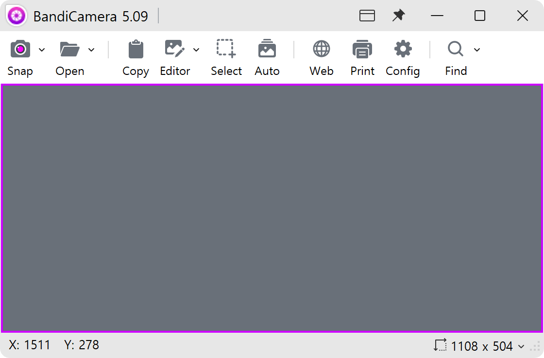 Rectangular frame capture feature